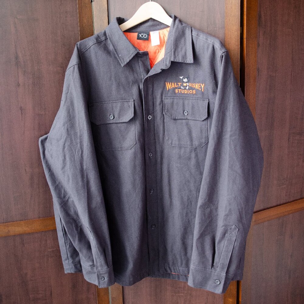 Disney 100 Quilted Flannel Varsity Jacket XXL